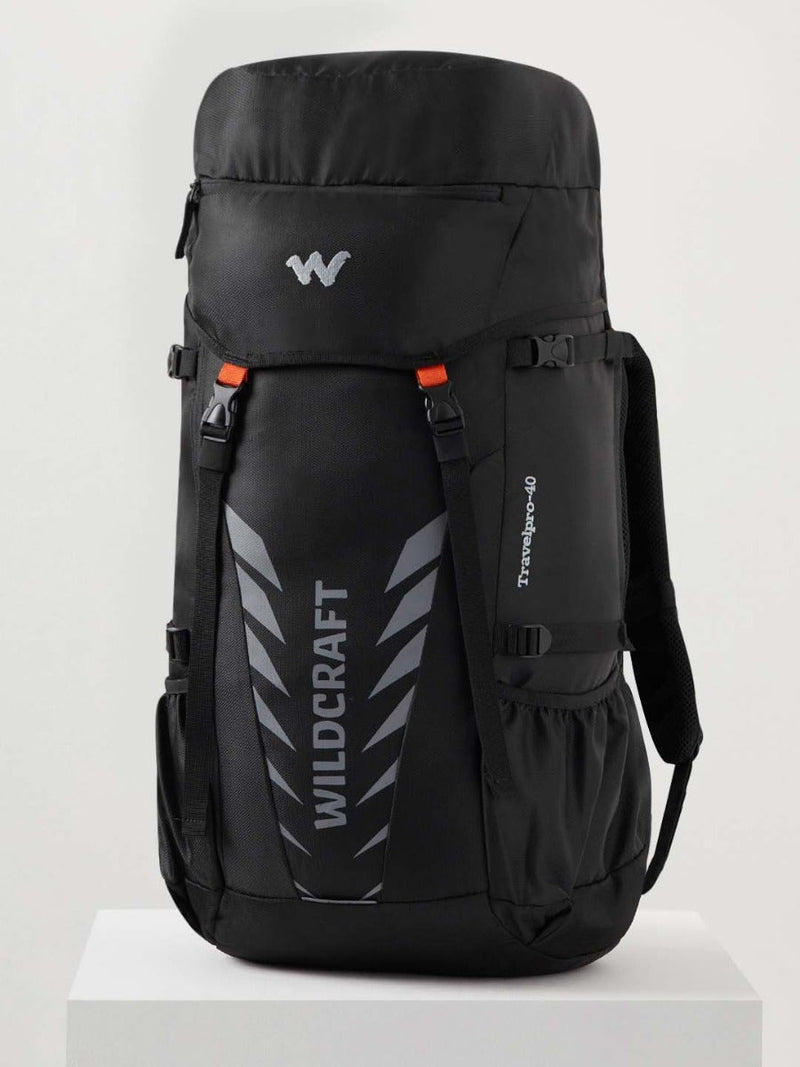 Wildcraft Travel Pro 40 L rucksack in Black - side view