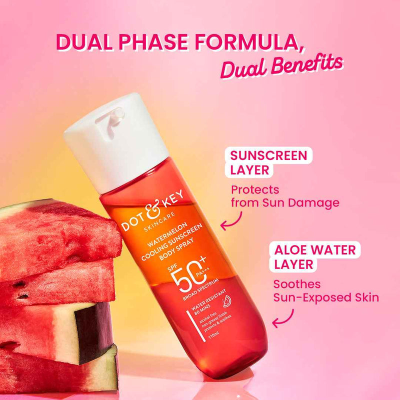 Dot & Key Watermelon Cooling Sunscreen Body Spray SPF 50+ PA+++