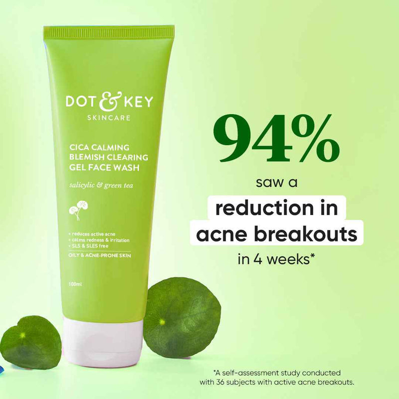 Dot & Key Cica + Salicylic Gel Face Wash, Pack of 2