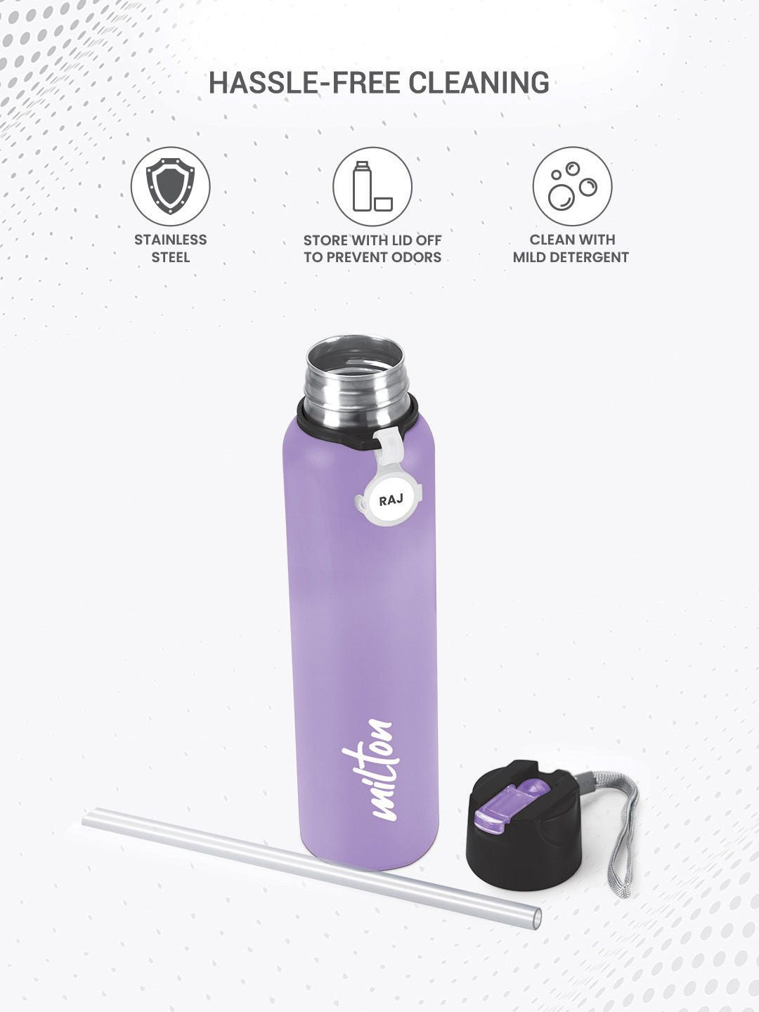 Milton Purple SipStar Stainless Steel Water Bottle