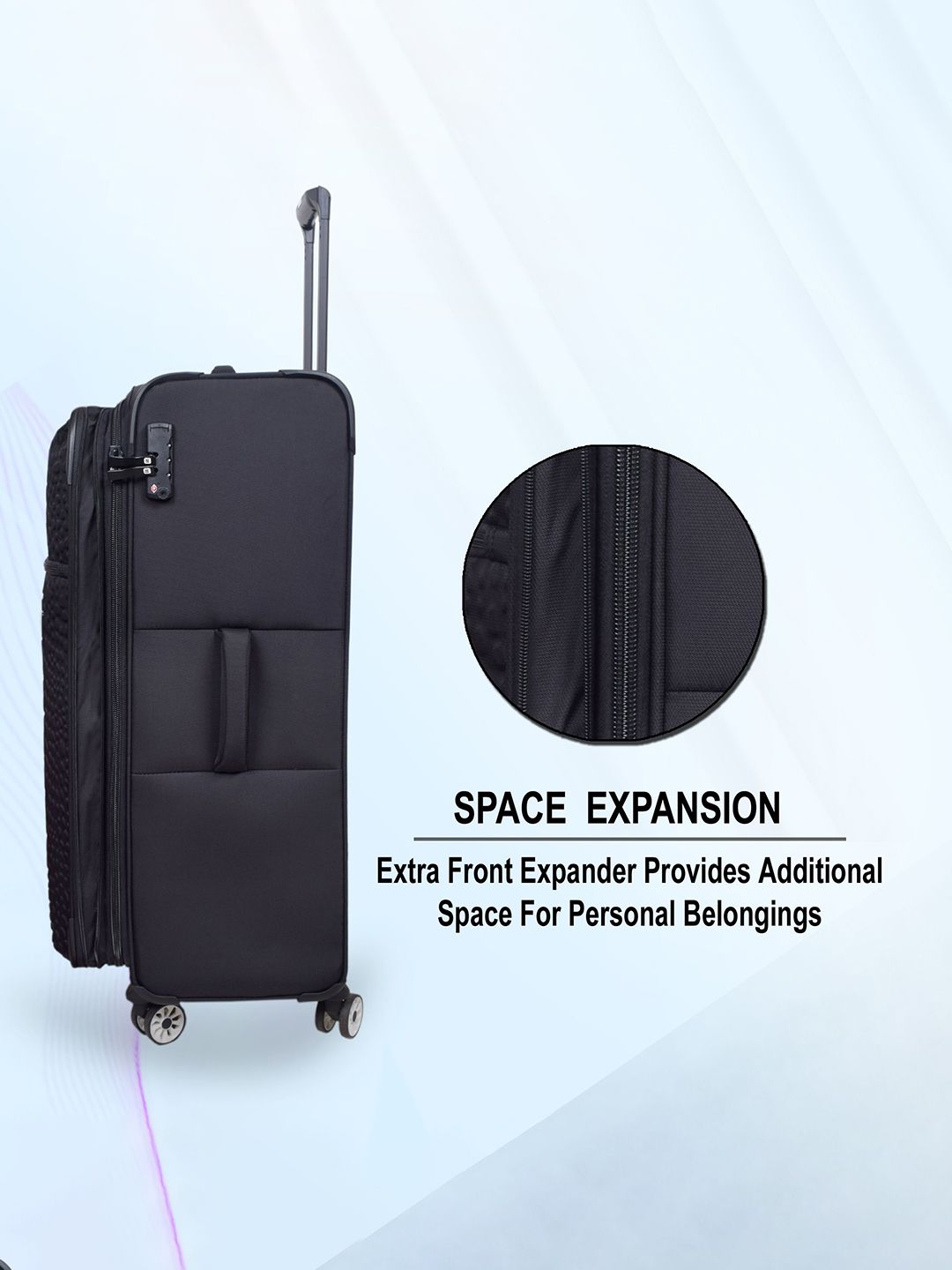 IT Luggage Reptilian Black Trolley Bag