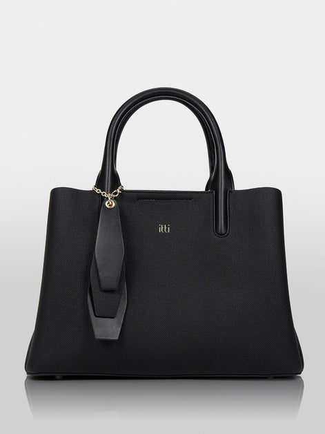 Itti Women Trapez Textured Structured Handheld Bag With Pouch