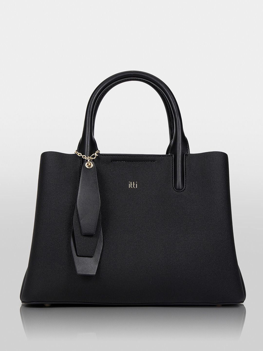 Itti Women Trapez Textured Structured Handheld Bag With Pouch
