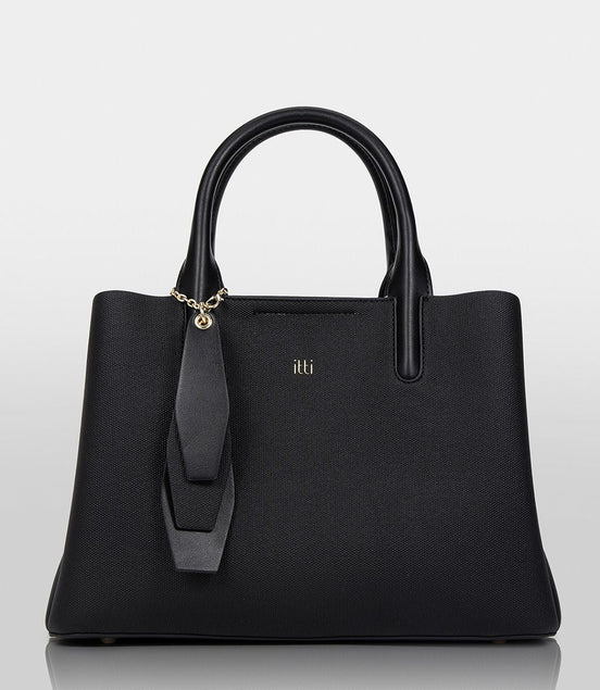 Itti Women Trapez Textured Structured Handheld Bag With Pouch
