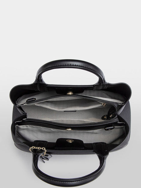 Itti Women Trapez Textured Structured Handheld Bag With Pouch