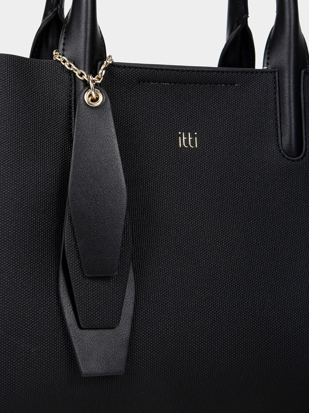 Itti Women Trapez Textured Structured Handheld Bag With Pouch
