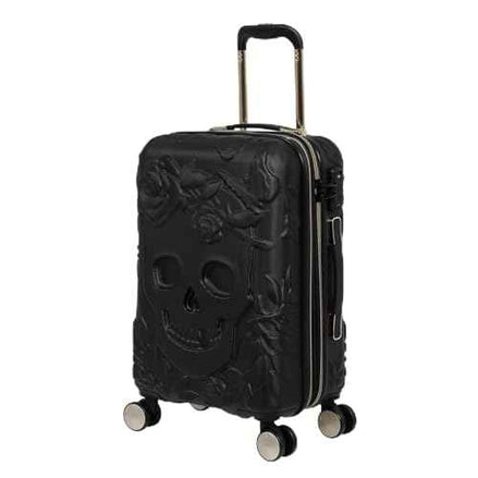 IT Luggage Skulls II Expandable Hard Trolley — Black with Gold 24