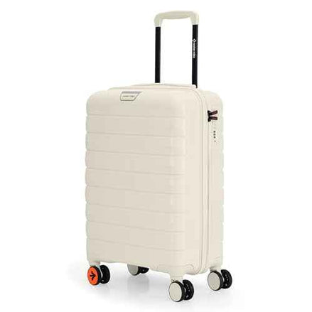 IT Luggage Vienna Hard Trolley — Cream White (20″ Cabin)