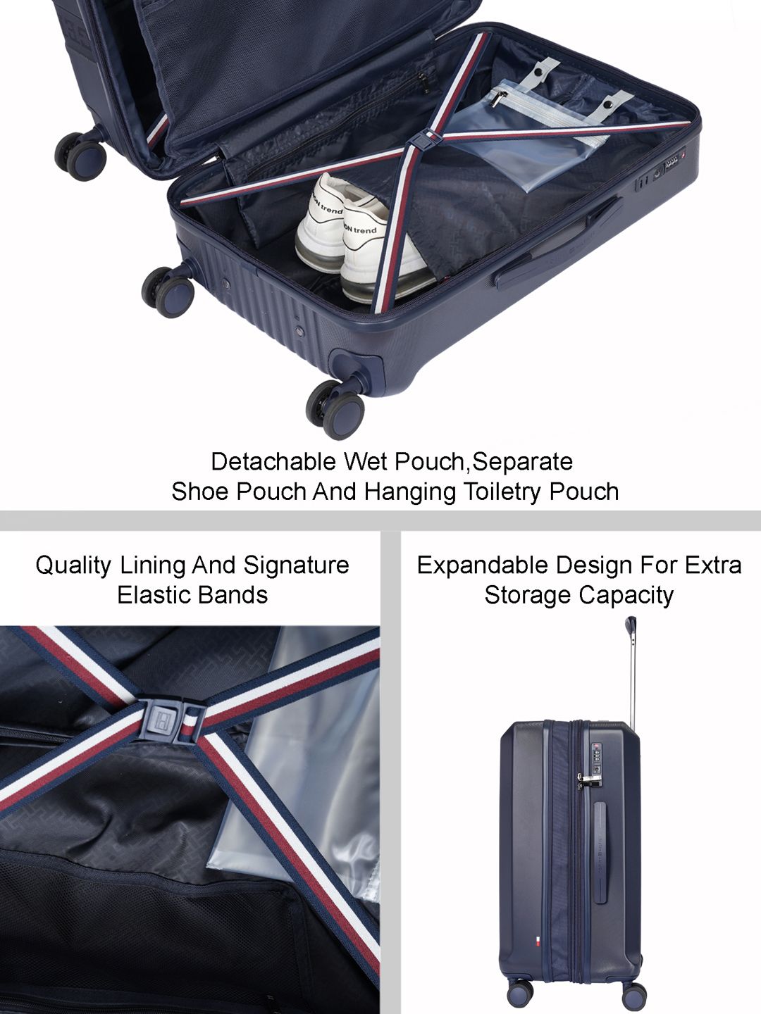 Tommy Hilfiger Arbor Textured Hard-Sided Trolley Bag