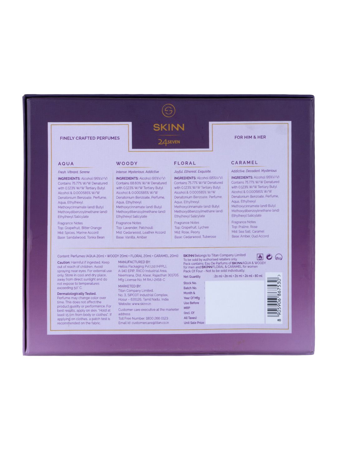 Skinn 24Seven Perfume Gift Pack (Pack of 4)