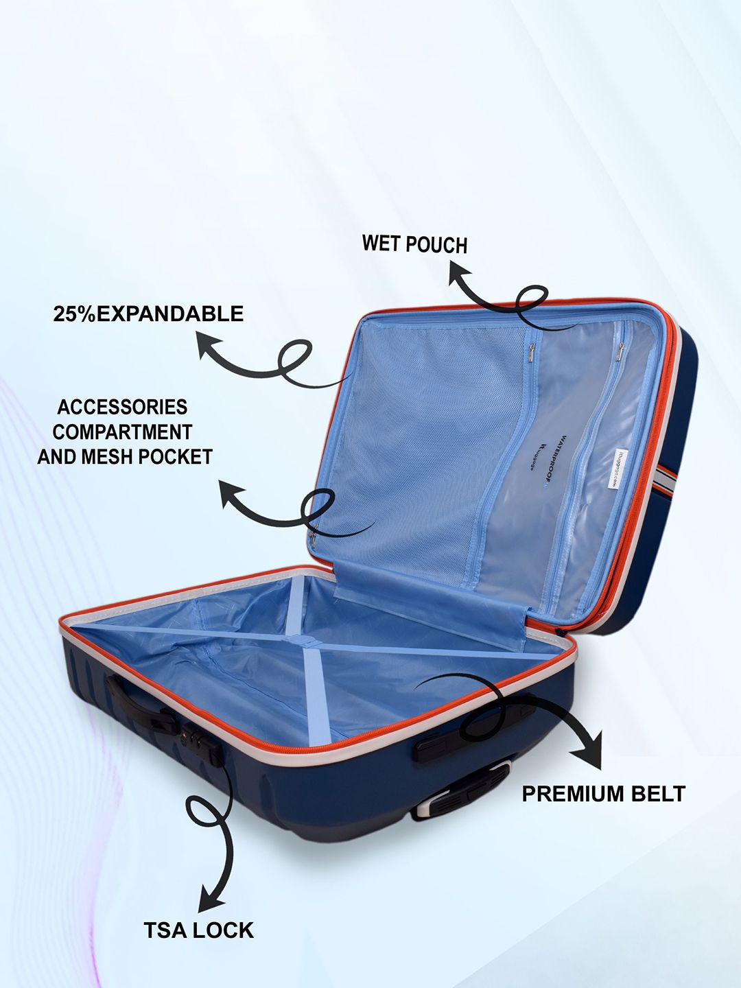 IT Luggage Intertide Blue Opal Trolley Bag