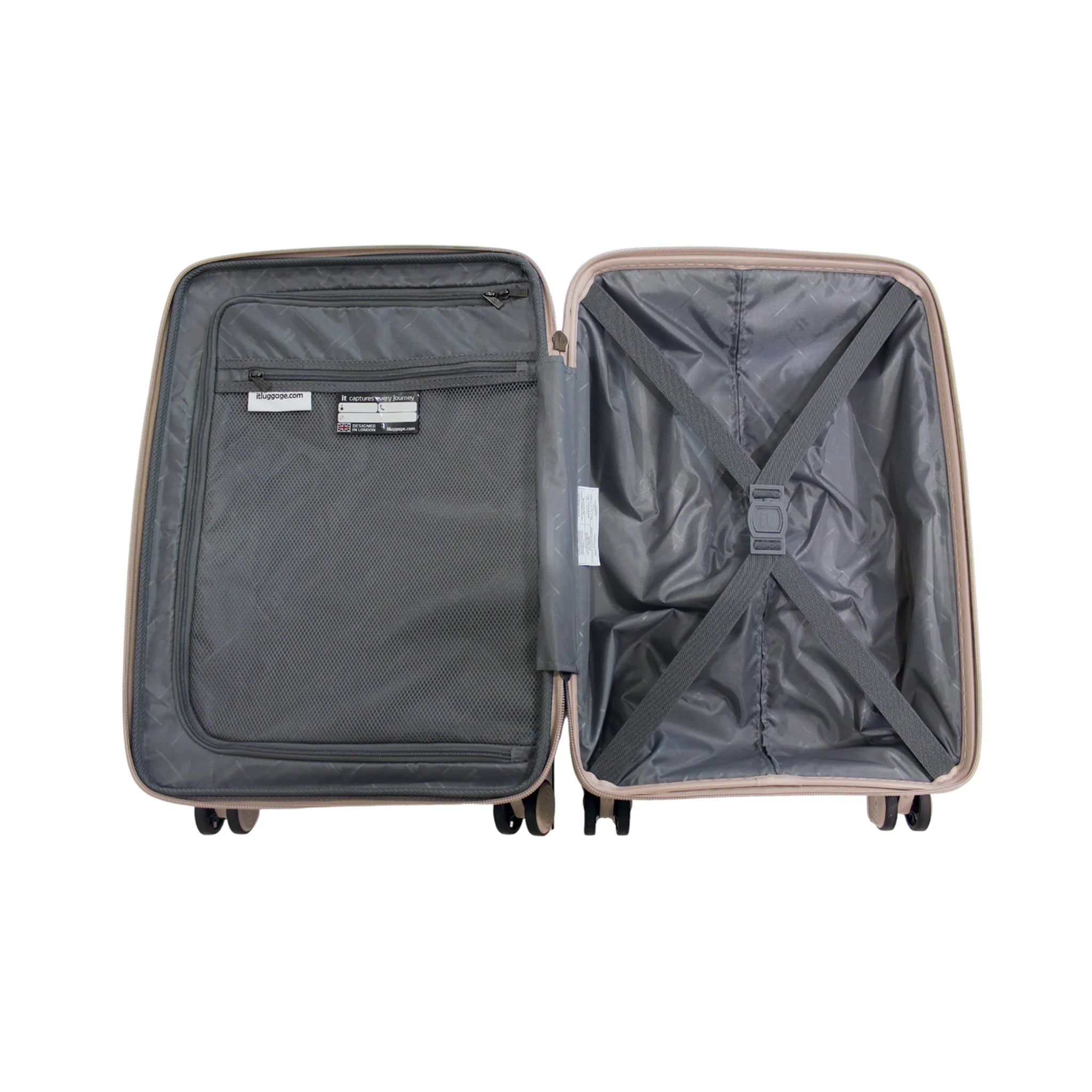 IT Luggage Spontaneous Feather Grey Trolley Bag