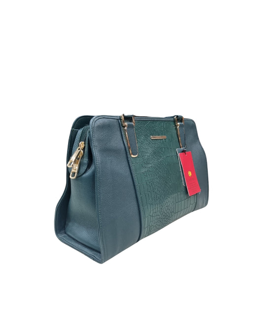 Carybu Crocodile Leather Handbag Large