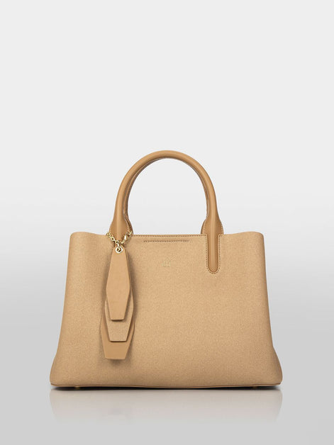 Itti Women Trapez Textured Structured Handheld Bag With Pouch