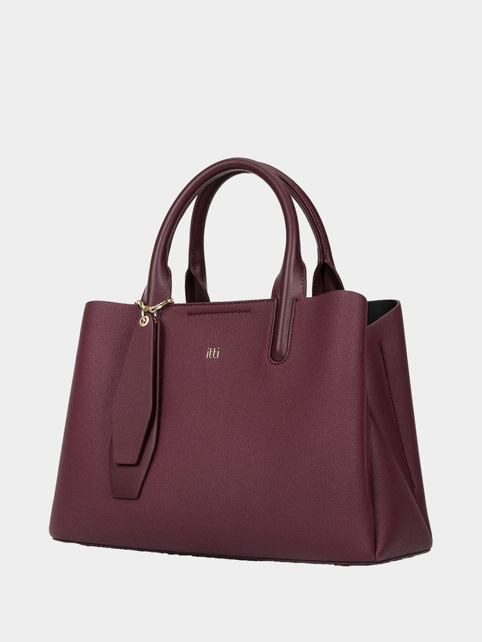 Itti Women Trapez Textured Structured Handheld Bag With Pouch