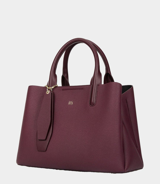Itti Women Trapez Textured Structured Handheld Bag With Pouch