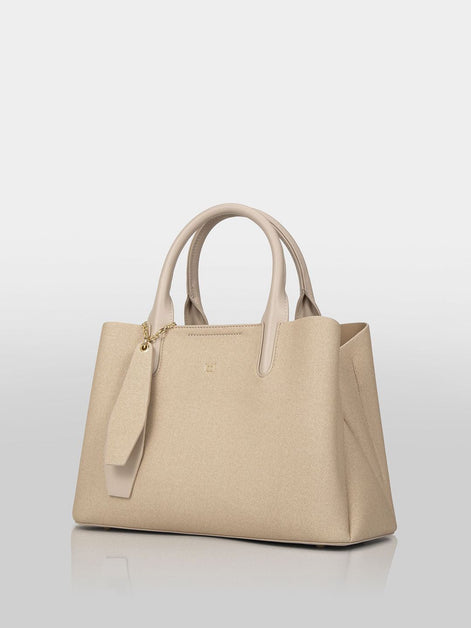 Itti Women Trapez Textured Structured Handheld Bag With Pouch