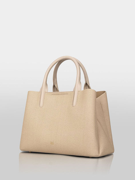 Itti Women Trapez Textured Structured Handheld Bag With Pouch