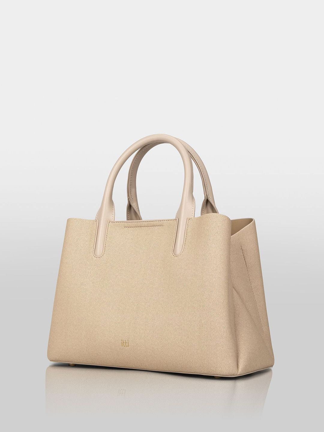 Itti Women Trapez Textured Structured Handheld Bag With Pouch