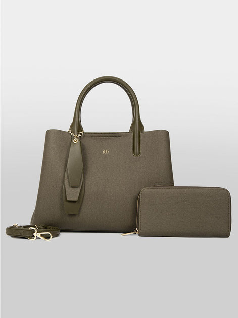 Itti Women Trapez Textured Structured Handheld Bag With Pouch ( Limited Edition )