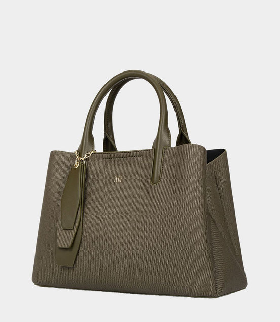 Itti Women Trapez Textured Structured Handheld Bag With Pouch ( Limited Edition )