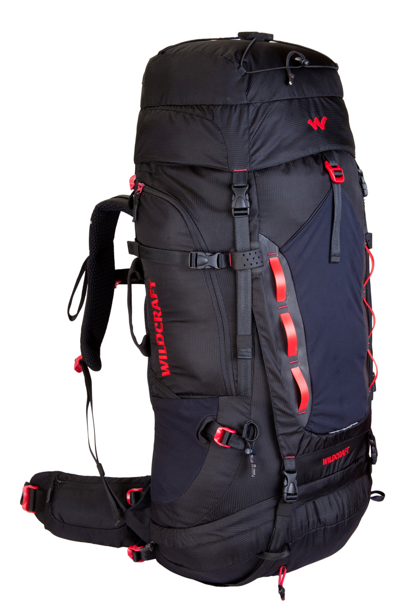 Wildcraft Gangotri Pro 65 L rucksack in Black - back system