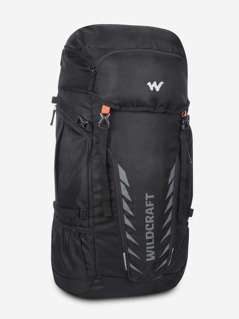 Wildcraft Travel Pro 60 L rucksack in Black - back panel view
