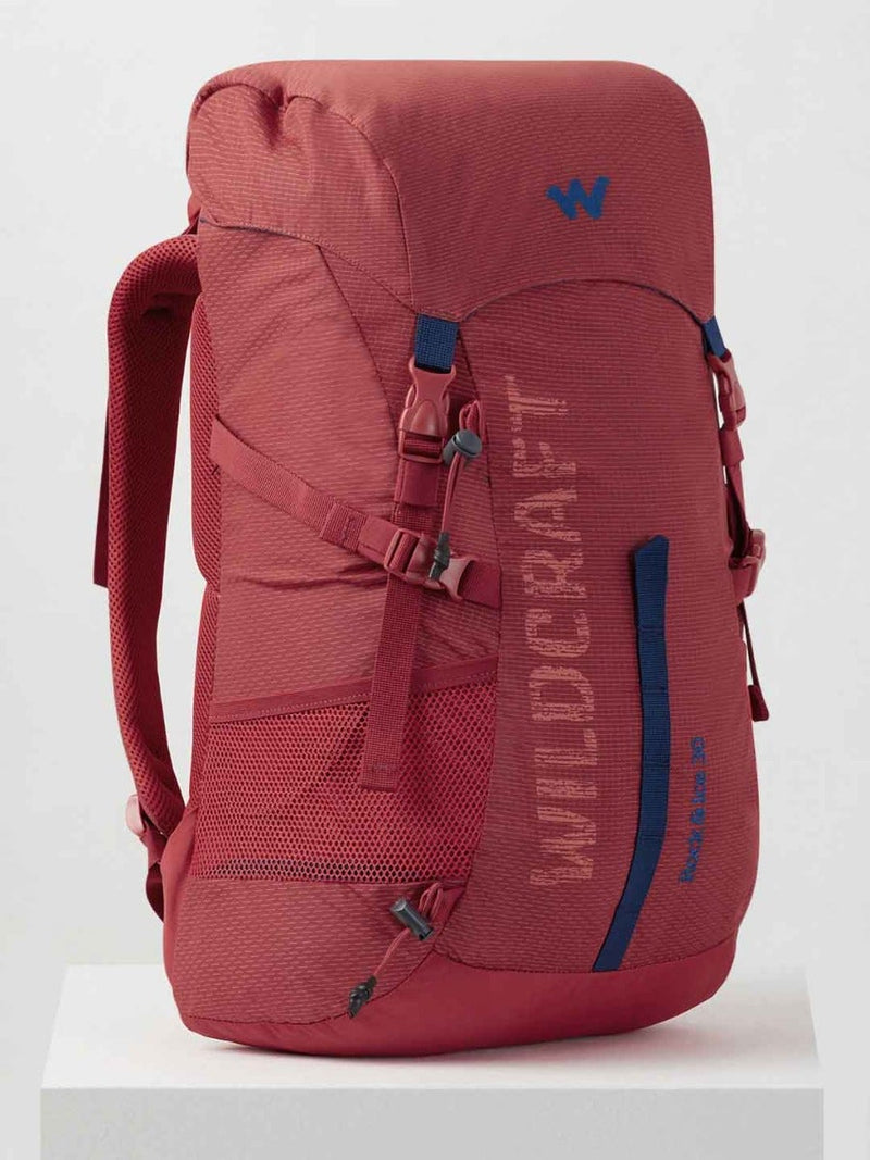 Wildcraft Rock & Ice 30 L rucksack in Red - back panel
