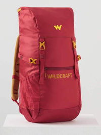 Wildcraft Verge 2 45 L hiking rucksack in Red - back panel view