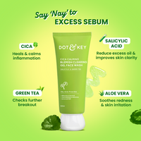 Dot & Key Cica + Salicylic Gel Face Wash 100g - Pack of 2