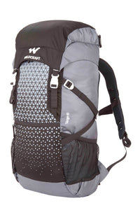 Wildcraft Verge 45 L rucksack in Black - back and harness view