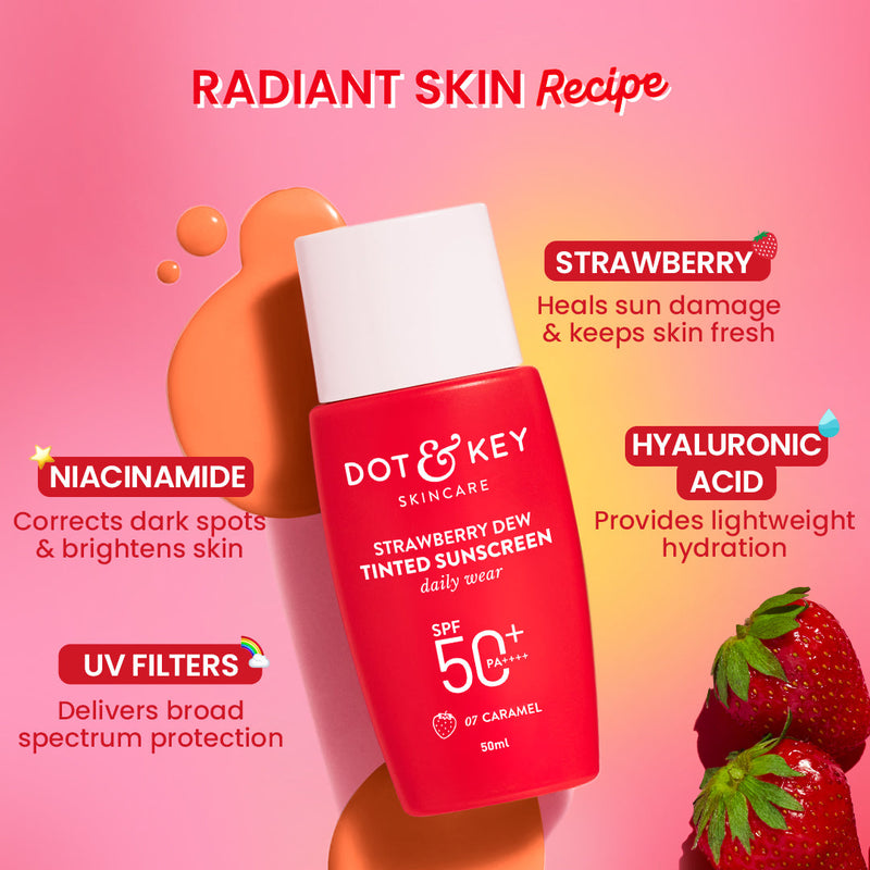 Dot & Key Strawberry Dew Tinted Sunscreen Sand detail