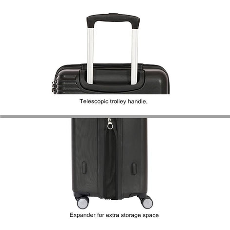 Tommy Hilfiger Rockfill Hard Luggage Trolley | Water Resistant | PVC Wet Pocket