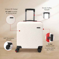 IT Luggage Sirius Overnighter Cabin Trolley — White (45 cm / 39L)