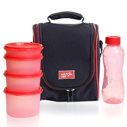 Milton Full Meal Lunch Box and Bottle 4-Piece Set Black