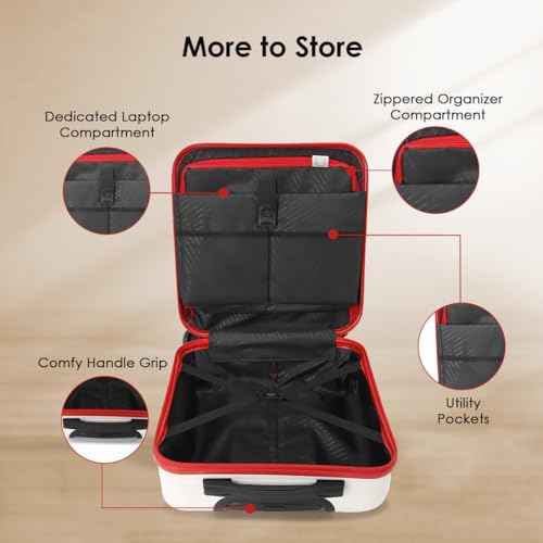 IT Luggage Sirius Overnighter Cabin Trolley — White (45 cm / 39L)