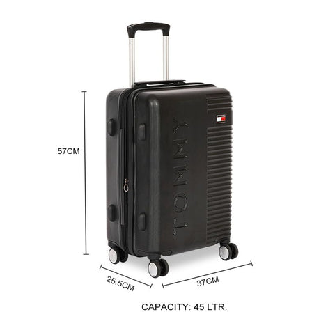 Tommy Hilfiger Rockfill Hard Luggage Trolley | Water Resistant | PVC Wet Pocket