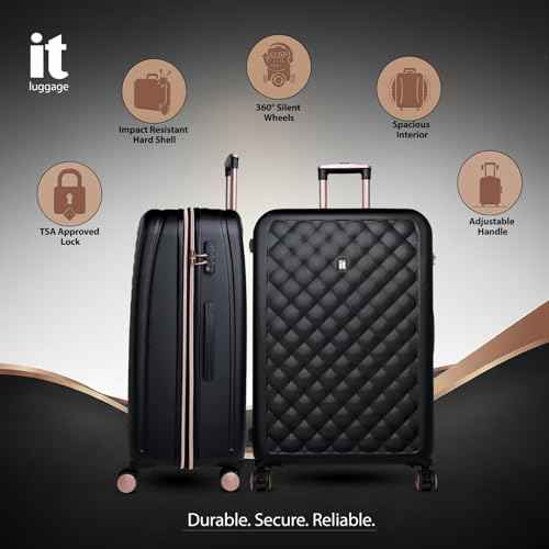 IT Luggage Fashionista Pro Expandable Hard Trolley — Black
