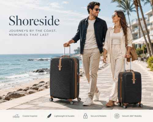 IT Luggage Shoreside Expandable Hard Trolley — Brown (28″ Large)