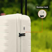 IT Luggage Vienna Hard Trolley — Cream White (20″ Cabin)