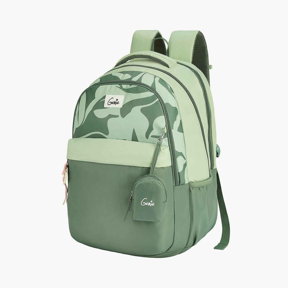 Genie Alba 40L Laptop Backpack With Raincover - Green