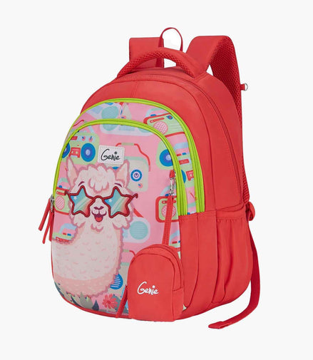 Genie Llama Drama Small Backpack for Kids - Coral