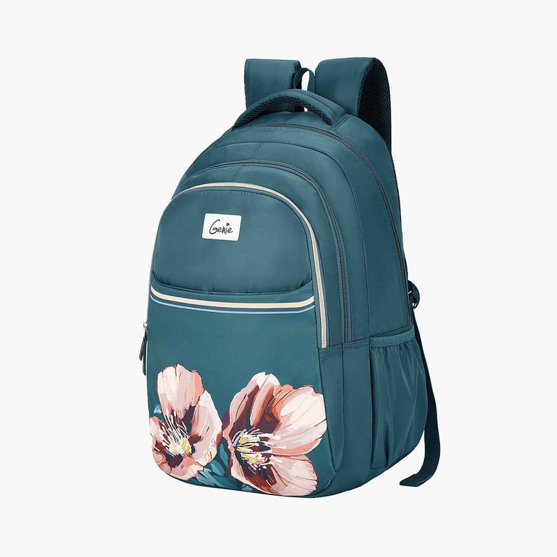 Genie Evepetal 36L Laptop Backpack With Raincover - Dark Green