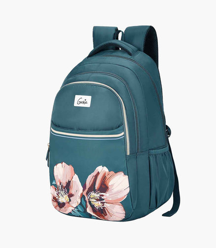 Genie Evepetal 36L Laptop Backpack With Raincover - Dark Green