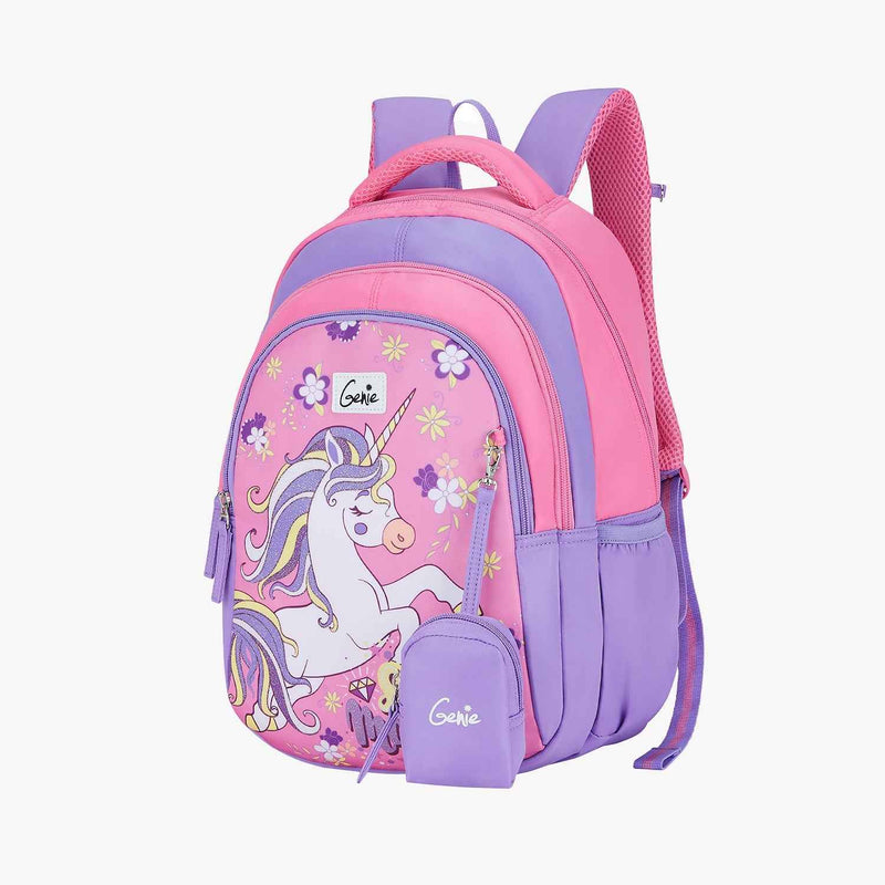 Genie Twinkle Corn Small Backpack for Kids - Pink