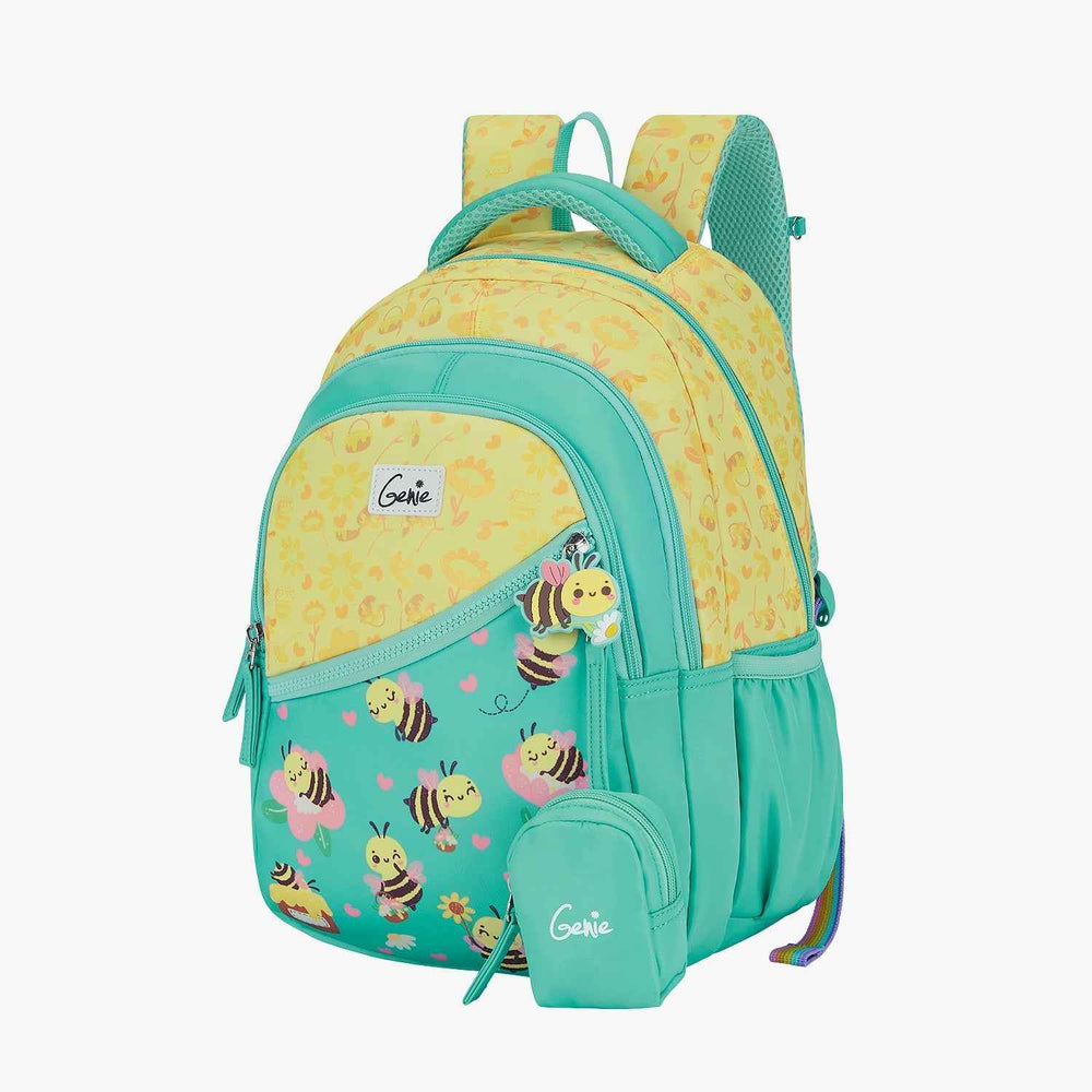 Genie Bee Happy Small Backpack for Kids - Teal