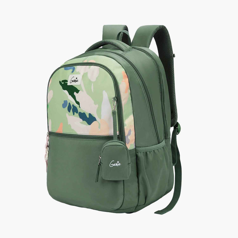 Genie Sketch 40L Laptop Backpack With Raincover - Ash Green