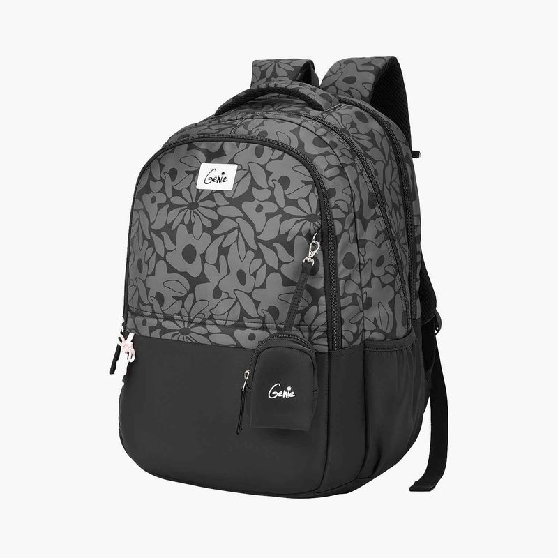 Genie Eleanor 40L Laptop Backpack With Raincover - Black