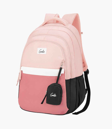 Genie Vibecheck 36L Laptop Backpack With Raincover - Beige