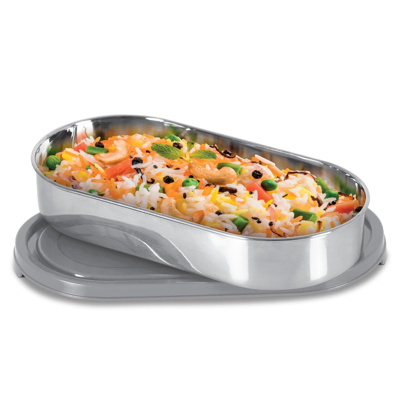 Milton Steel Slider Stainless Steel Container — front view